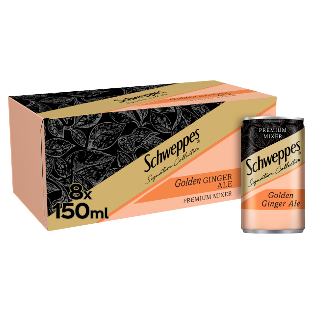 Schweppes Signature Golden Ginger Ale 150ml 3x8pk (Can)