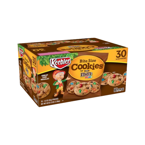 Snacks Keebler Deluxe M&M Minis Cookies NPM 1.6oz 30