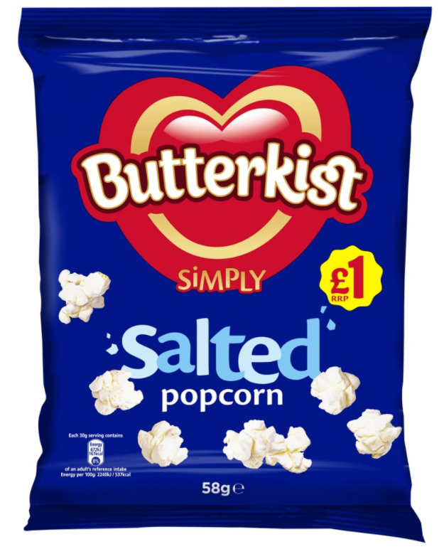 Snacks Popcorn Butterkist Salted PM 1.00 - 12