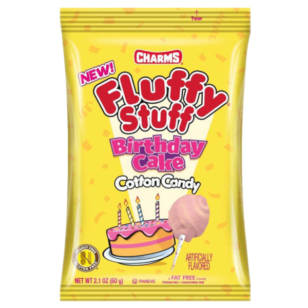 Sweets & Candy Charms Fluffy Stuff Birthday Cake Cotton Candy  NPM 60g 24