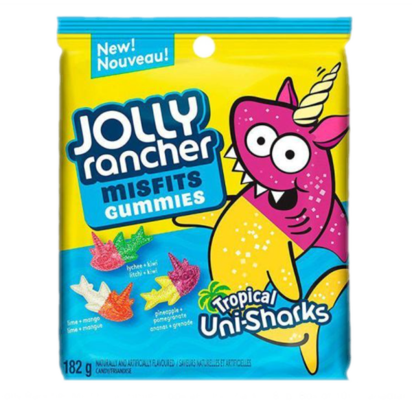 Sweets & Candy Jolly Rancher Misfits Gummies Tropical Uni-Sharks NPM 182g 10