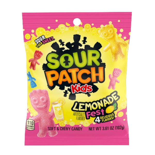 Sweets & Candy Sour Patch Kids Lemonade Peg Bag NPM 102g 12