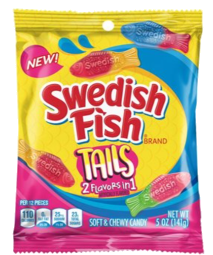 Sweets & Candy Swedish Fish Big Tails Peg Bag NPM 141g 12