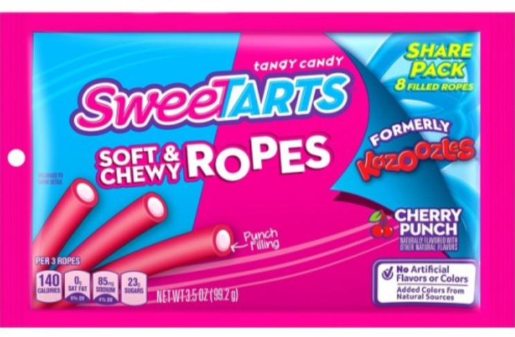 Sweets & Candy Sweetarts Chewy Ropes Cherry Punch Share Size  NPM 99g 48