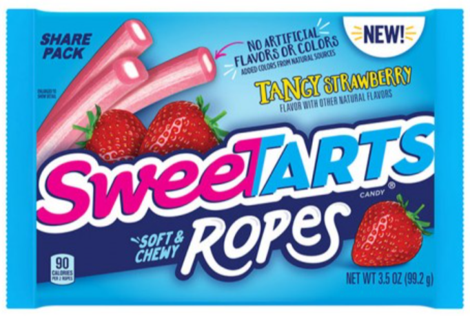 Sweets & Candy Sweetarts Chewy Ropes Tangy Strawberry Share Size NPM 99g 48
