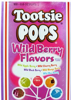 Sweets & Candy Tootsie Pops Box Wildberry NPM 17g 100