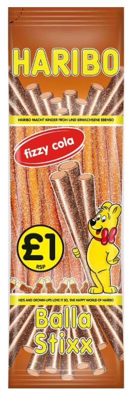 Sweets Haribo Balla Stixx Fizzy Cola PM 1.00 140g 12