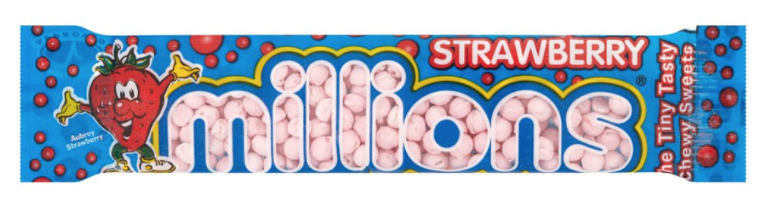 Sweets Millions Tubes Strawberry NPM 45g 30