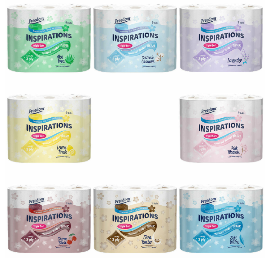 Tissues and Toiletries Toilet Roll Freedom Mixed Scents 3ply NPM 9s 5