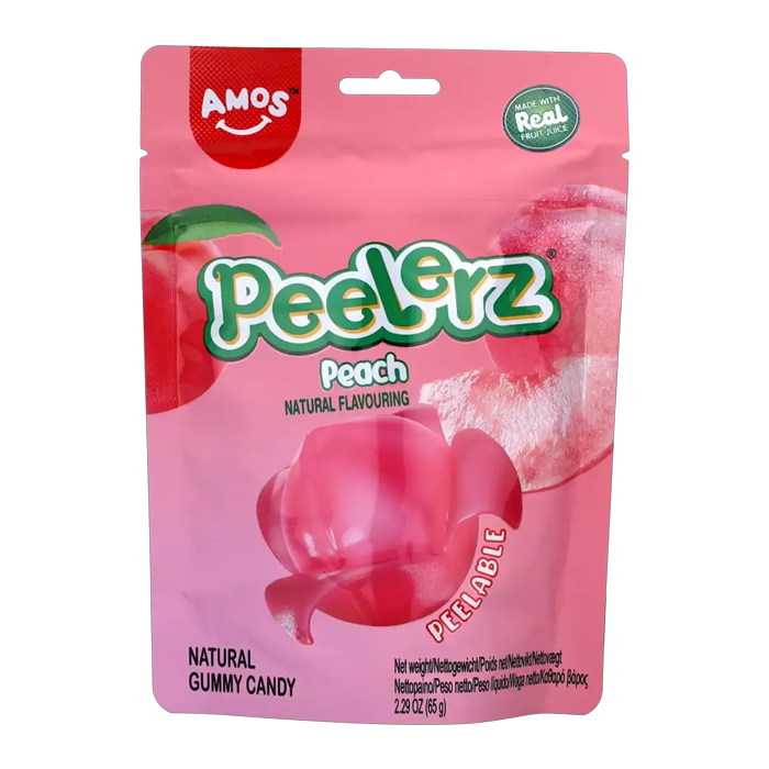 Sweets & Candy Amos Peelerz Peach NPM 65g 12