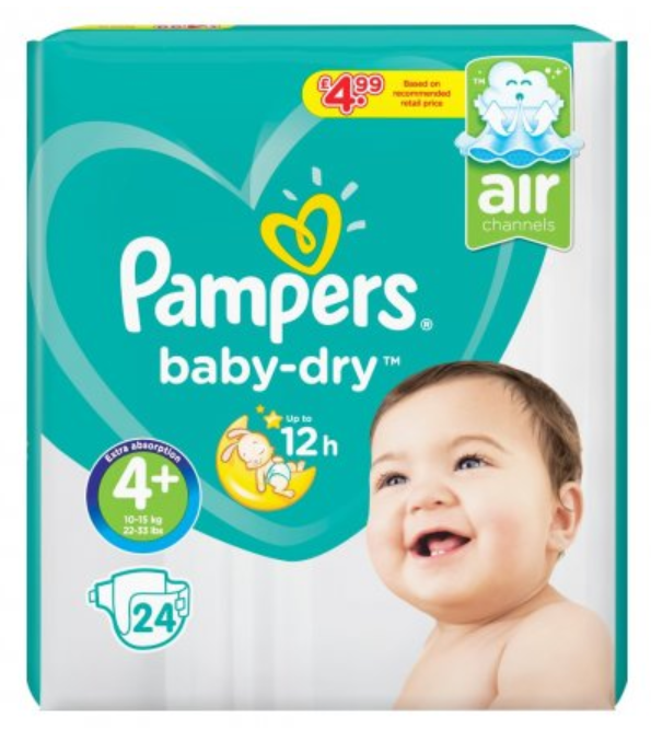 Baby Products Pampers Maxi Plus S4+ PM 4.99 24s 4