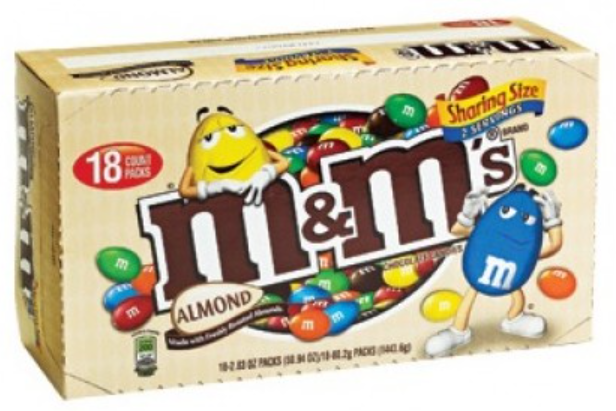 Chocolate Bags M&M Almond NPM 80.2gm 18