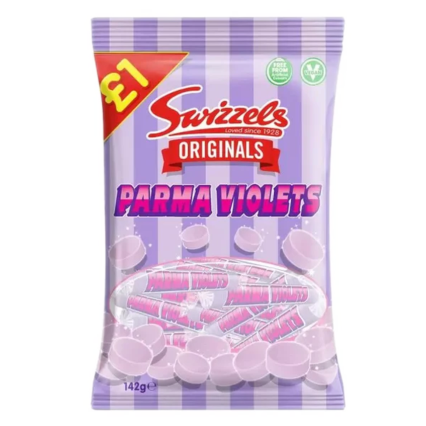 Chocolate Bags Swizzels Parma Violets PM 1.00 142g 12