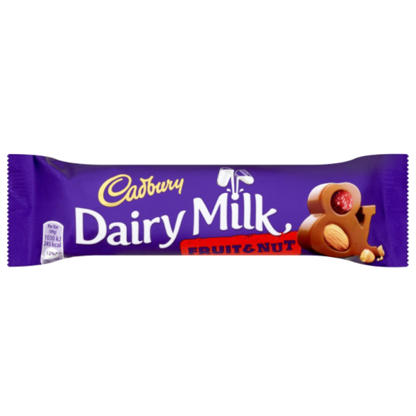 Chocolates Dairy Milk Fruit and Nut NPM 45g 48