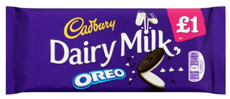 Chocolates Dairy Milk Oreo Bar PM 1.00 120g 15