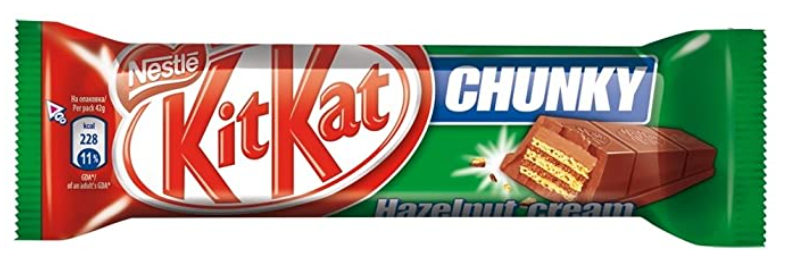 Chocolates Kit Kat Chunky Hazelnut NPM 42g 36