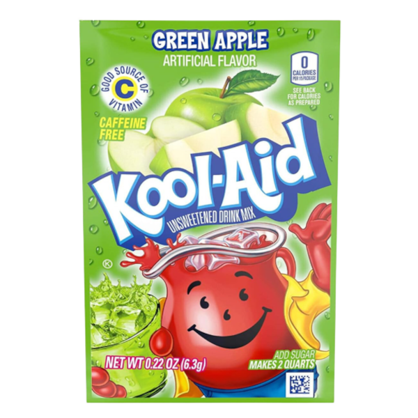 Drinks Kool Aid Sachet Green Apple NPM 6.3g 48