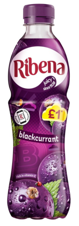 Drinks Ribena Blackcurrant PM 1.00 500ml 12