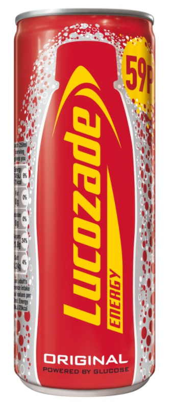 Energy Drinks Lucozade Energy Original PM 0.59 250ml 24