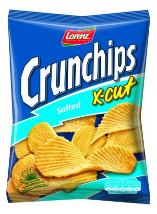 Crisps Lorenz Crunchips X Cut Salted NPM 150g 8
