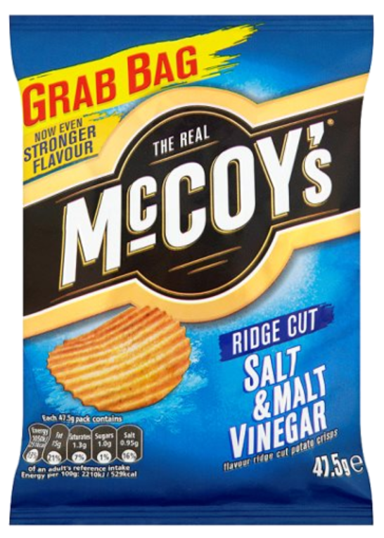 Crisps McCoys Salt and Vinegar NPM 47.5g 30