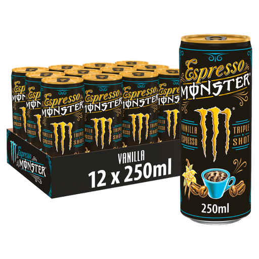 [Mons-All-SE-7031] Monster Espresso Vanilla 250ml x 12 (Can)