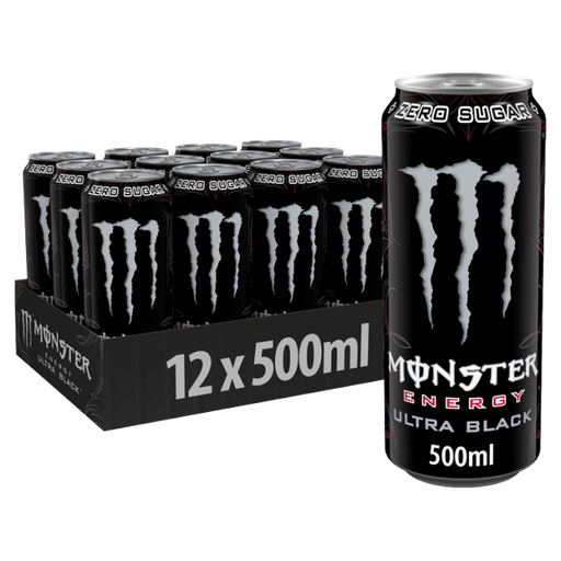 [Mons-All-SE-7036] Monster Ultra Black 500ml x 12 (Can)
