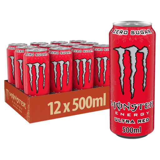 [Mons-All-SE-7019] Monster Ultra Red 500ml x 12 (Can)