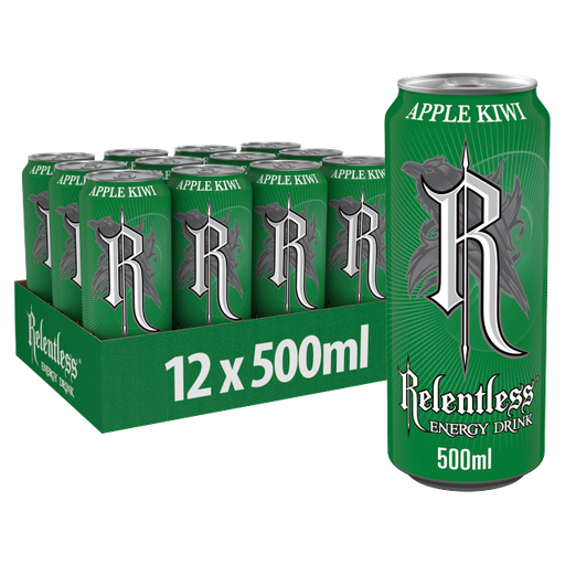 [Rele-All-SE-7187] Relentless Apple & Kiwi 500ml x 12 (Can)