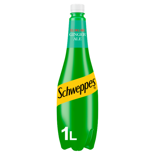 [Schw-All-SE-7244] Schweppes Canada Dry Slimline Ginger Ale 1L x 6 (Bottle)