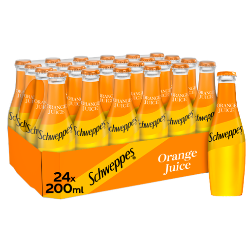 [Schw-All-SE-7239] Schweppes Orange Juice 200ml x 24 (Glass)