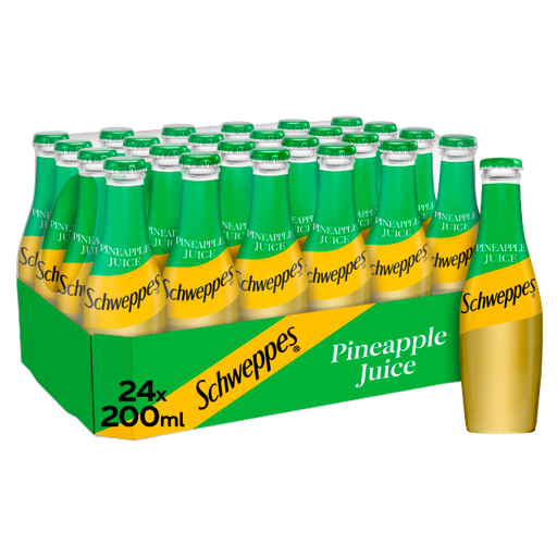 [Schw-All-SE-7241] Schweppes Pineapple 200ml x 24 (Glass)