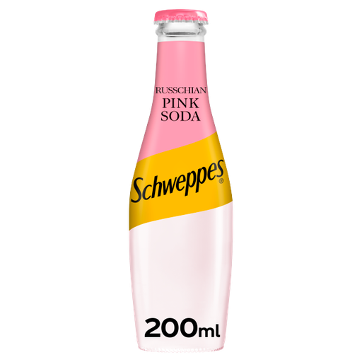 [Schw-All-SE-7202] Schweppes Russchian Pink Soda 200ml x 24 (Glass)