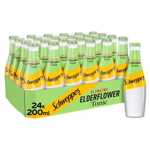 [Schw-All-SE-7203] Schweppes Slimline Elderflower Tonic 200ml x 24 (Glass)