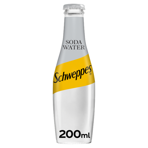 [Schw-All-SE-7256] Schweppes Soda Water 200ml x 24 (Glass)