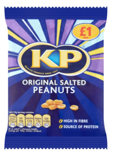 [Snac-All-SE-7333] Snacks KP Original Salted Peanuts PM 1.00 65g 12
