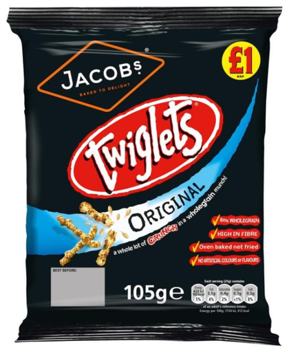 [Snac-All-SE-7417] Snacks Twiglets Original PM 1.00 105g 12