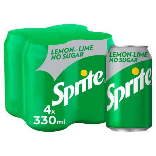 [Spri-All-SE-7438] Sprite No Sugar 330ml 6x4pk (Can)