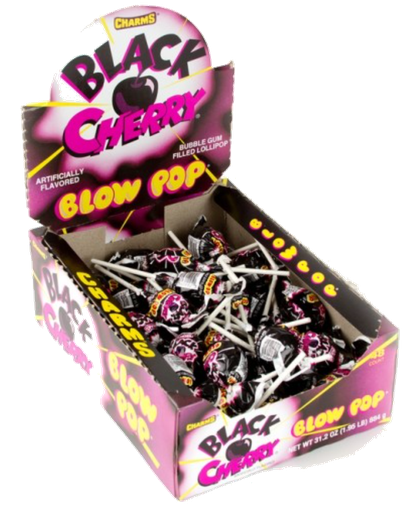 [Swee-All-SE-7572] Sweets & Candy Blow Pops Black Cherry NPM 18g 48