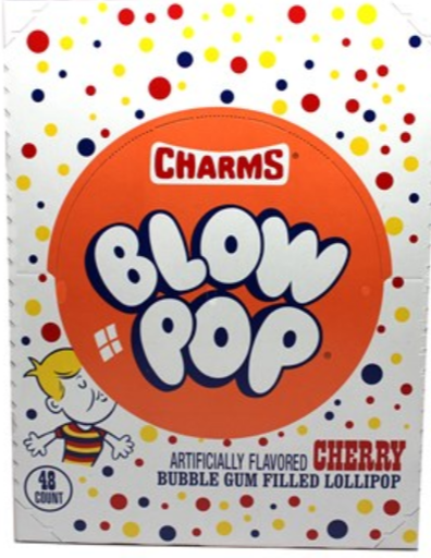 [Swee-All-SE-7580] Sweets & Candy Blow Pops Cherry NPM 18g 48