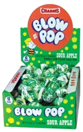 [Swee-All-SE-7585] Sweets & Candy Blow Pops Sour Apple NPM 18g 576