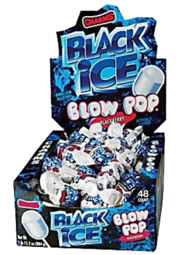 [Swee-All-SE-7588] Sweets & Candy Blowpops Black Ice NPM 18g 48