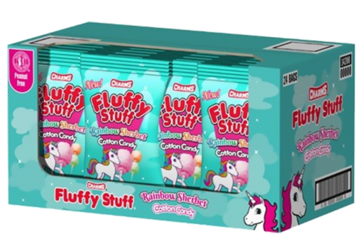 [Swee-All-SE-7609] Sweets & Candy Charms Fluffy Stuff Rainbow Sherbet Cotton Candy NPM 60g 24