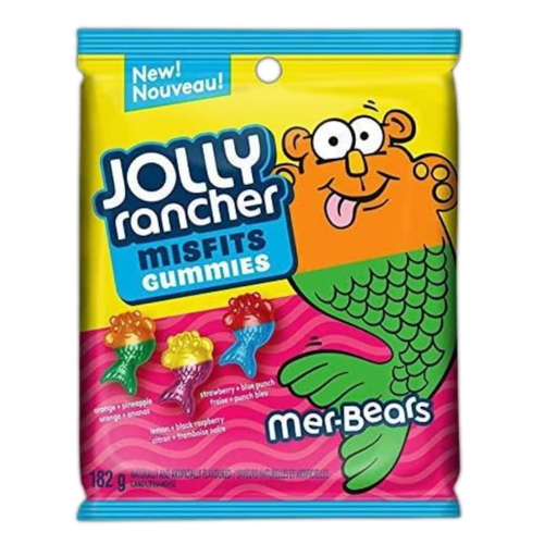 [Swee-All-SE-7803] Sweets & Candy Jolly Rancher Misfits Gummies Assorted Mer-Bears NPM 182g 10
