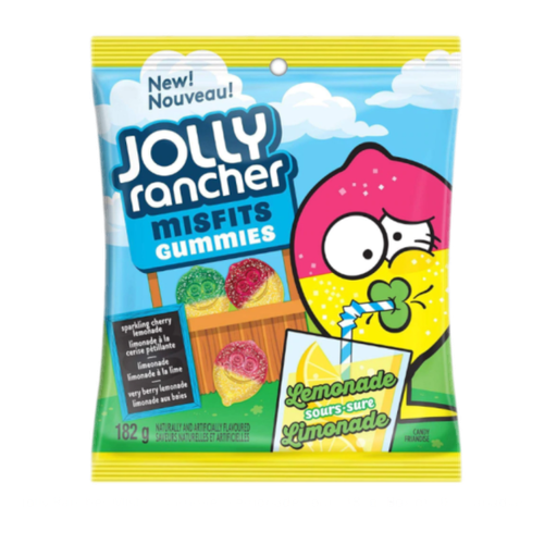 [Swee-All-SE-7806] Sweets & Candy Jolly Rancher Misfits Gummies Lemonade Sours NPM 182g 10