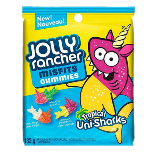 [Swee-All-SE-7807] Sweets & Candy Jolly Rancher Misfits Gummies Tropical Uni-Sharks NPM 182g 10