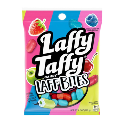[Swee-All-SE-7872] Sweets & Candy Laffy Taffy Laff Bites Peg Bag NPM 119g 12