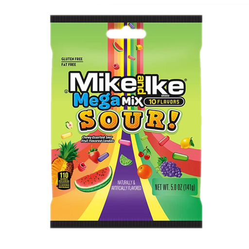 [Swee-All-SE-7927] Sweets & Candy Mike & Ike Mega Mix Sour Peg Bag NPM 141g 12