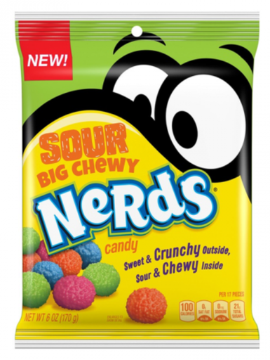 [Swee-All-SE-7964] Sweets & Candy Nerds Chewy Sours Peg Bag NPM 170g 12