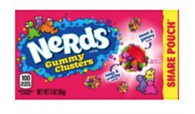 [Swee-All-SE-7968] Sweets & Candy Nerds Gummy Clusters Share Pouch NPM 85g 48